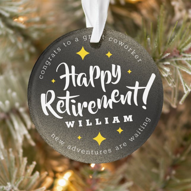 Adorno Purpurina de oro divertido estrellas jubilación nu (Árbol)