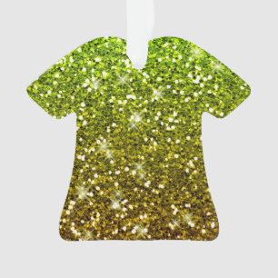 Adorno Purpurinas de oro verde brillante