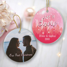 Que nieve primero foto de Navidad rosada