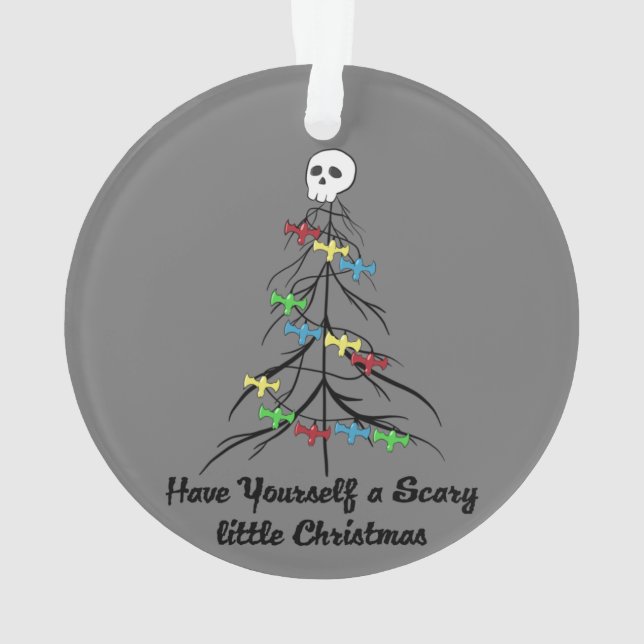 Adorno ¡Que tengas unos pequeños Navidades aterradores! (Reverso)