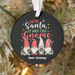 Adorno Querido Santa, Fue el divertido Gnome tendencias d