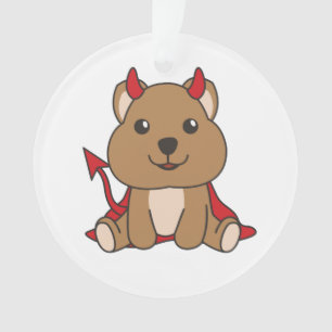 Adorno Quokka Halloween dulce disfraz malvado