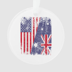 Adorno RAÍCES AUSTRALIANOS Bandera MEDIANO ESTADOUNIDENSE