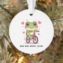 Rana Adorable Montando Bicicleta | Regalo Divertid