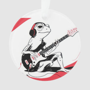 Adorno Rana de Guitarra – Arte Animal de Música Fría
