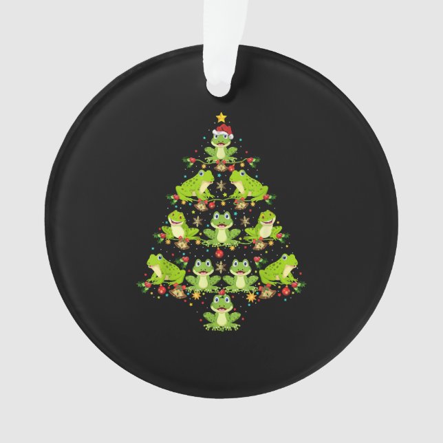 Adorno Rana Regalo de árbol de Navidad Navidades divertid (Anverso)