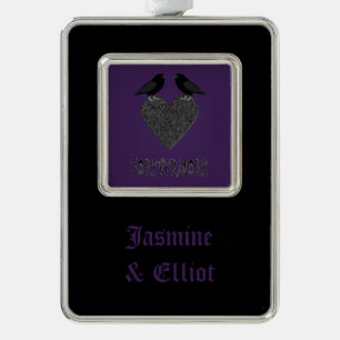 Adorno Ravens góticas y Personalizado del corazón negro
