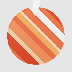 Adorno Rayas de caramelo en capas - naranja y blanco