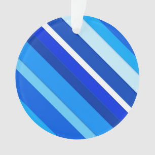 Adorno Rayas de caramelo estratificadas - cobalto y azul