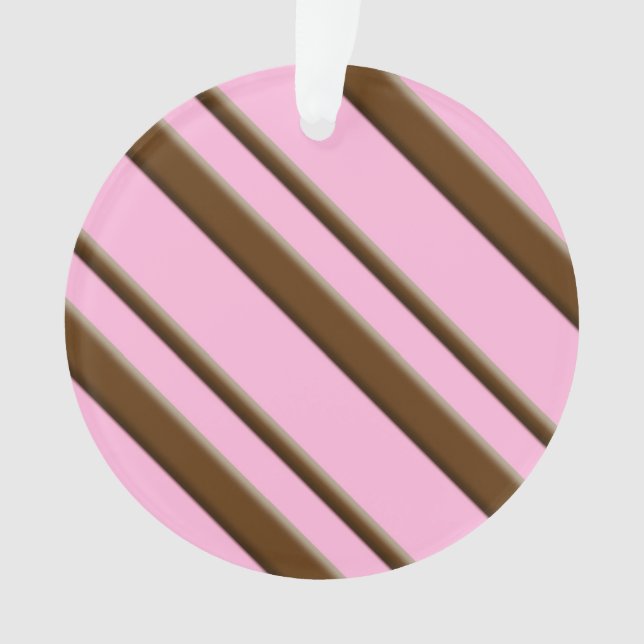 Adorno Rayas de caramelo, rosa y marrón chocolate (Anverso)