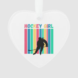Adorno Rayas verticales de Chica de hockey