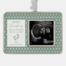 Recién nacido de Punto Polka Verde Ultrasonido Fot