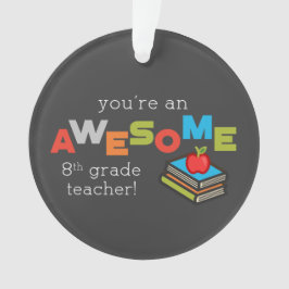 Adorno Reconocimiento docente de octavo grado, asombroso