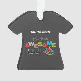 Adorno Reconocimiento docente de octavo grado, asombroso