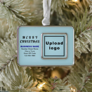 Adorno Rectángulo con marco azul para luz de negocios