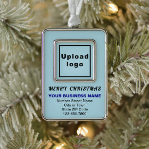 Adorno Rectángulo de retrato azul de luz de negocios enma