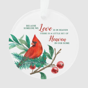 Adorno Recuerdo cardinal del poema Heaven Photo Memorial