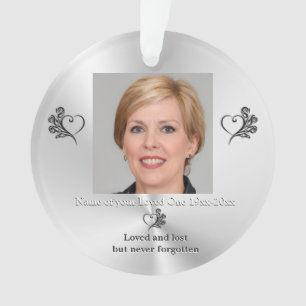 Adorno Recuerdo de Loved One, Heart and Rosas, Foto