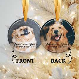 Adorno Recuerdo de Mascota | Pésame | Ornament con 2 Foto