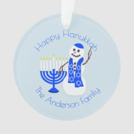 Adorno Recuerdo de Menorah Chrismukkah del muñeco de