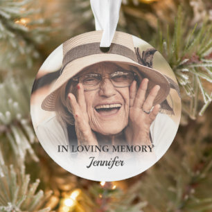 Adorno Recuerdo de Navidad Foto en Memoria de Amor