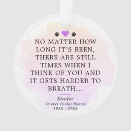 Adorno Recuerdo de simpatía memorial para mascotas con ci