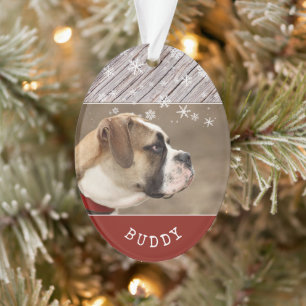 Adorno Recuerdo Navideño de Madera Rústica para Foto de P