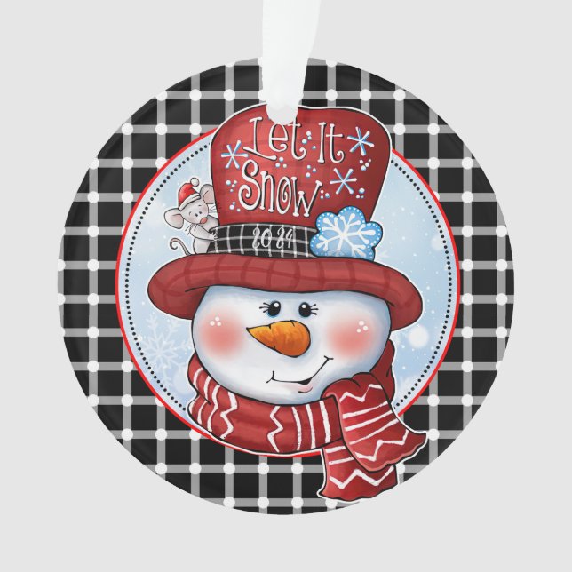 Adorno Recuerdos de Snowman: Navidades del Personalizable (Anverso)