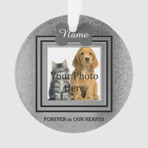 Adorno Recuerdos perfectos para perro o gato plateado