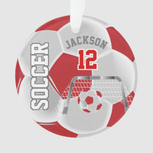 Adorno Red and White Personalize Soccer Ball