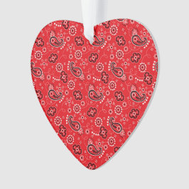 Adorno Red Bandana Heart Modern Cowboy Love Fun