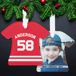 Adorno Red Custom Name, Number, Photo Sports Jersey