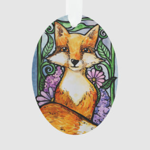 Adorno Red Fox Floral Nature Art