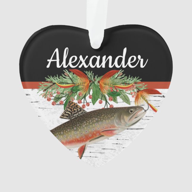 Adorno Reely Fly Fishmas Navidades pescadores corazón (Reverso)
