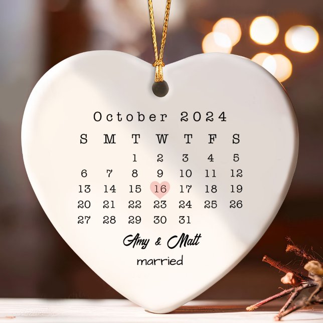 Adorno Regalo de aniversario de calendario de boda (Subido por el creador)