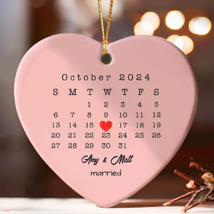 Adorno Regalo de aniversario de calendario de boda