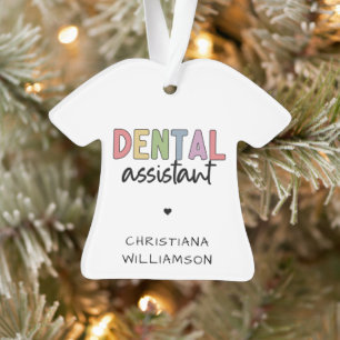 Adorno Regalo de Asistente Dental de Nombre Personalizado
