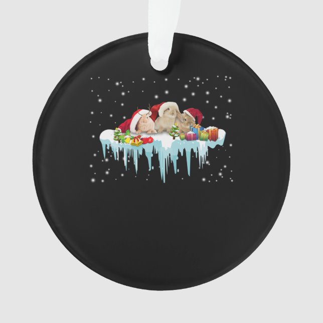 Adorno Regalo de conejo| Tres Navidades realmente encanta (Anverso)