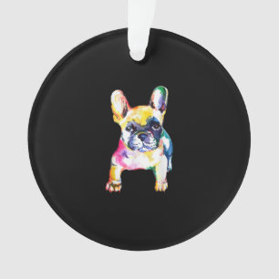 Adorno Regalo de dibujo a mano de color de agua de Bulldo