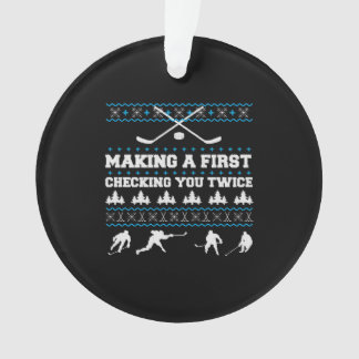 Adorno Regalo de hockey Navidades de navidad Deporte de s
