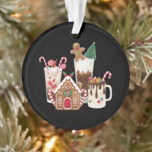 Adorno Regalo de Navidad de café de jengibre Xmas 