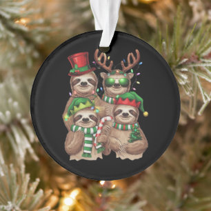 Adorno Regalo de Navidad de perezoso Feliz Slothmas Amant