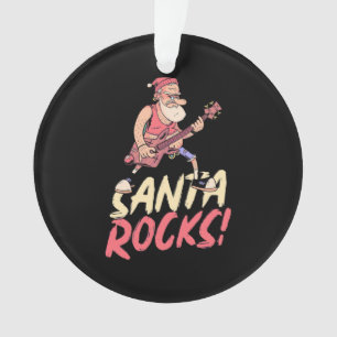 Adorno Regalo de Navidad   Guitarra Santa Rocks