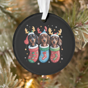 Adorno Regalo de Navidad para amantes de Dachshund vacaci