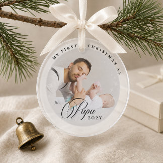 Adorno Regalo de Navidad para Papá Nuevo Personalizado Pa