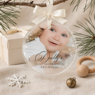 Adorno Regalo de Navidad para Papá Nuevo Personalizado Pa