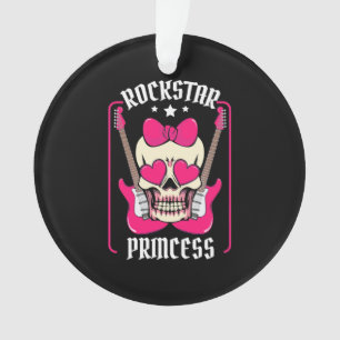 Adorno Regalo de Navidad   Rockstar Princess Skull