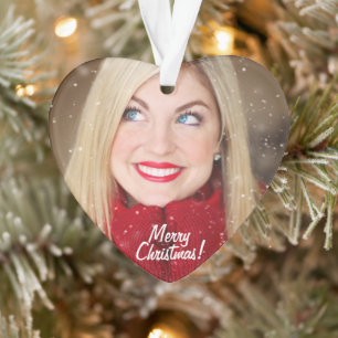 Adorno Regalo de Navidades de fotografía personalizado -