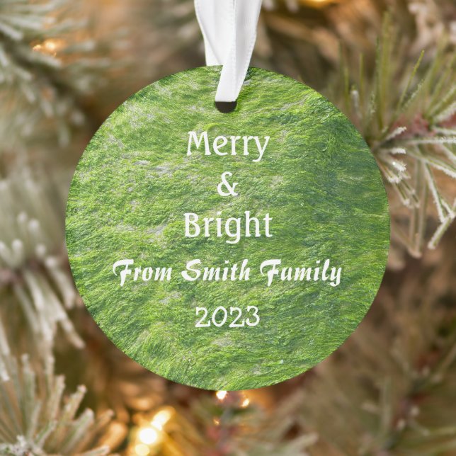 Adorno Regalo de nombre personalizado verde para Navidade (Árbol)