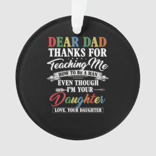 Adorno Regalo de papá  Querido Padre Gracias Por Enseña